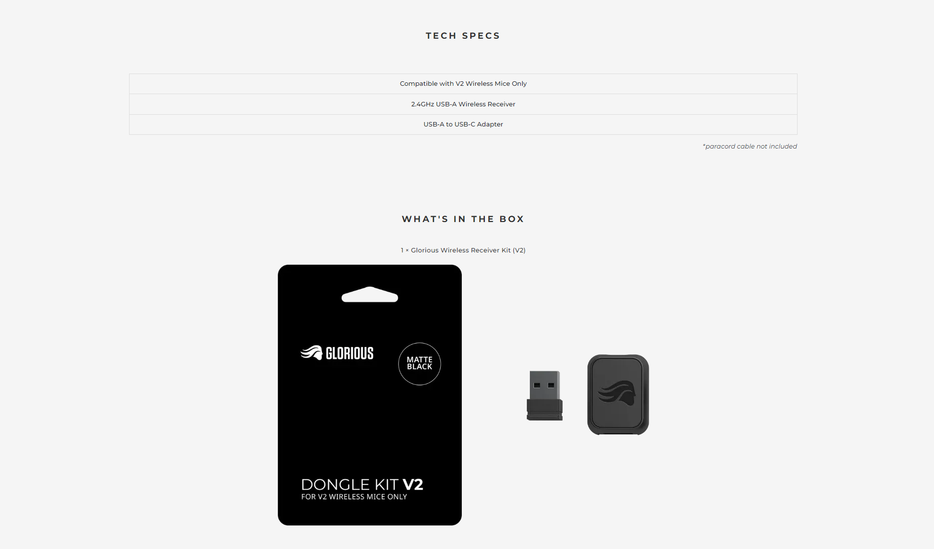 A large marketing image providing additional information about the product Glorious Wireless Dongle Replacement Kit V2 - Matte Black - Additional alt info not provided